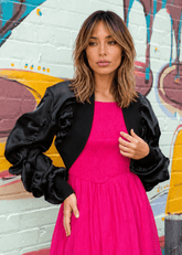 Sheer Ruched Sleeve Bolero Layering Pieces Kate Hewko 