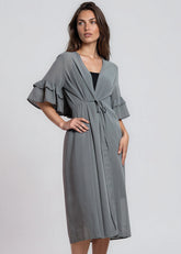 Sheer Ruffle Sleeve Duster Layering Pieces Kate Hewko 