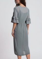 Sheer Ruffle Sleeve Duster Layering Pieces Kate Hewko 