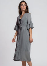Sheer Ruffle Sleeve Duster Layering Pieces Kate Hewko 