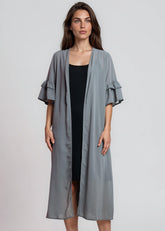 Sheer Ruffle Sleeve Duster Layering Pieces Kate Hewko 