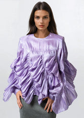 Sheer Ruffle Statement Blouse Blouses Kate Hewko 