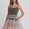 Sheer Tulle Babydoll Tunic Tunics Kate Hewko Pink One size 