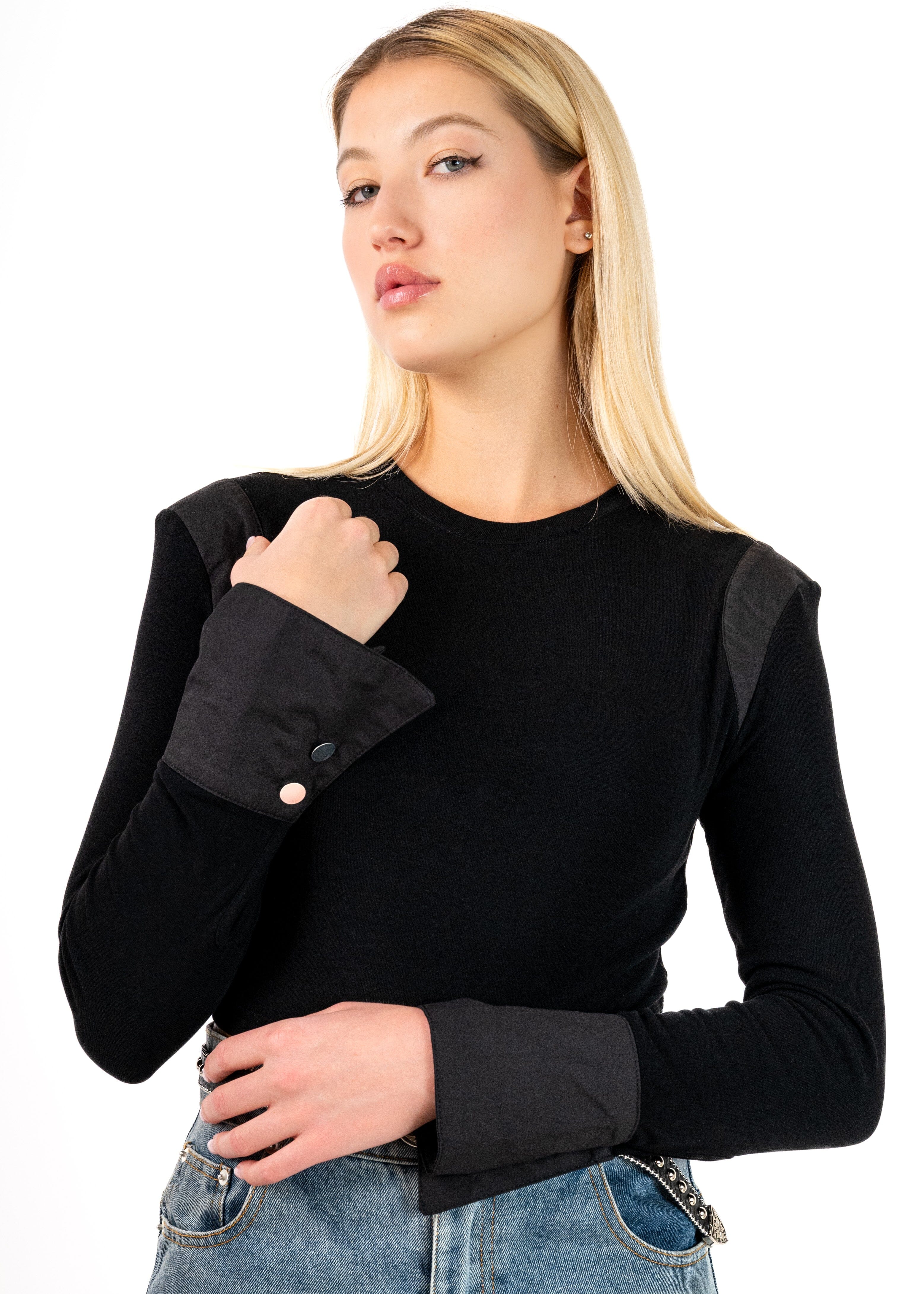 Shoulder Pad Long Sleeve Tee Kate Hewko