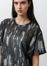 Shredded Edge Mesh Tee Tees Kate Hewko 