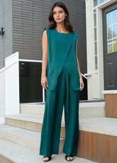Silky Crossover Pant Set Two Piece Sets Kate Hewko 