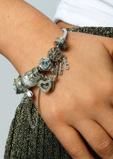 Silver Charm Bangle Bracelet Bracelets Kate Hewko 
