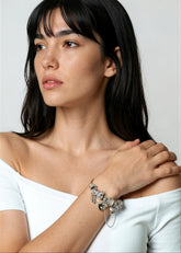 Silver Charm Bangle Bracelet Bracelets Kate Hewko 