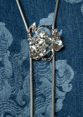 Silver Rose Adjustable Choker Necklace Necklaces Kate Hewko 