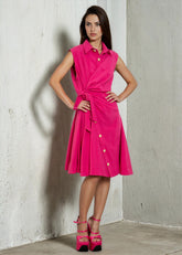 Sleeveless Button Down Wrap Dress Dresses Kate Hewko 