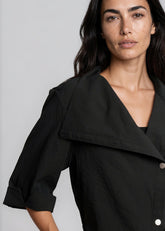 Snap Front Textured Blouse Blouses Kate Hewko 