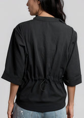 Snap Front Textured Blouse Blouses Kate Hewko 