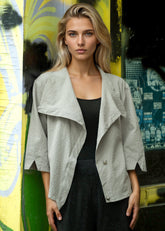 Snap Front Textured Blouse Blouses Kate Hewko 
