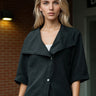 Snap Front Textured Blouse Blouses Kate Hewko 
