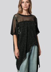 Sparkle Mesh Buckle Tunic Tee Tees Kate Hewko 