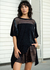 Sparkle Mesh Buckle Tunic Tee Tees Kate Hewko 