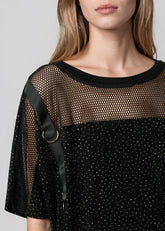 Sparkle Mesh Buckle Tunic Tee Tees Kate Hewko 