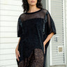 Sparkle Mesh Buckle Tunic Tee Tees Kate Hewko Black One size 