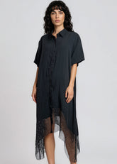 Sparkle Mesh Trim Button Up Layering Pieces Kate Hewko 