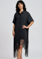 Sparkle Mesh Trim Button Up Layering Pieces Kate Hewko 