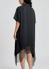 Sparkle Mesh Trim Button Up Layering Pieces Kate Hewko 