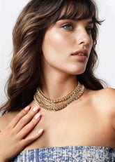 Stacked Rhinestone Glam Necklace Necklaces Kate Hewko 