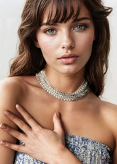 Stacked Rhinestone Glam Necklace Necklaces Kate Hewko 