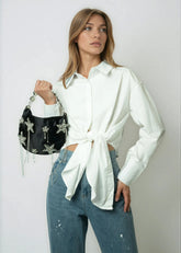 Star Embellished Satin Evening Bag Bags Kate Hewko 