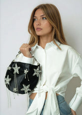 Star Embellished Satin Evening Bag Bags Kate Hewko 