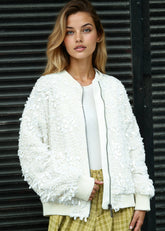 Statement Sequin Bomber Jacket Outerwear Kate Hewko 