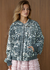 Statement Sequin Bomber Jacket Outerwear Kate Hewko 