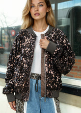 Statement Sequin Bomber Jacket Outerwear Kate Hewko 