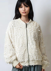 Statement Sequin Bomber Jacket Outerwear Kate Hewko 