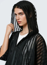 Striped Mesh Hooded Layering Piece Layering Pieces Kate Hewko 