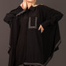 Studded Batwing Button Up Blouses Kate Hewko Black One Size 