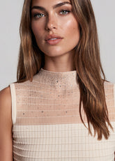 Studded Mesh Ribbed Tank Top Tank Tops Kate Hewko 