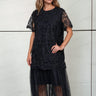 Textured Floral Tulle Hem Dress Dresses Kate Hewko 