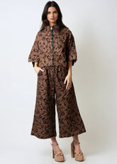 Textured Floral Zip Set Two Piece Sets Kate Hewko 