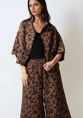 Textured Floral Zip Set Two Piece Sets Kate Hewko 