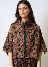 Textured Floral Zip Set Two Piece Sets Kate Hewko 