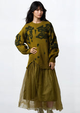 Textured Knit Tulle Sweater Dress Dresses Kate Hewko 