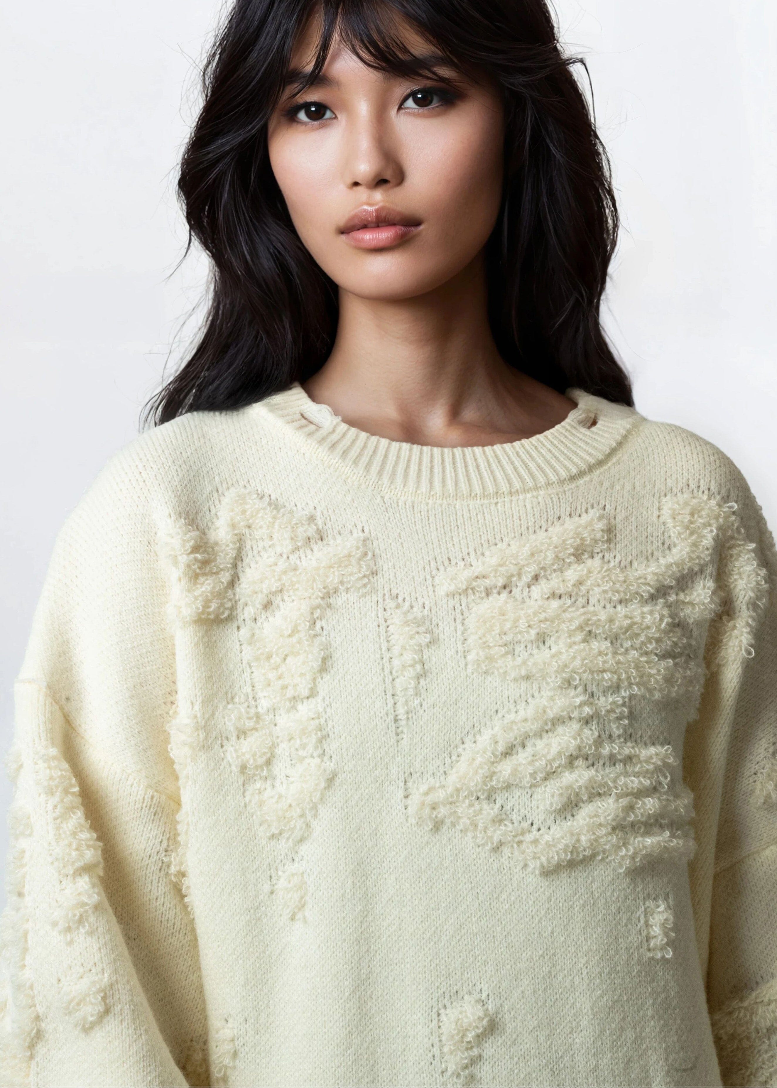 Textured Knit Tulle Sweater Dress - Kate Hewko Textured Knit Tulle Sweater Dress - Kate Hewko