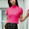 Textured Mock Neck Knit Top Tees Kate Hewko 