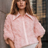 Textured Rose Button Up Blouse Blouses Kate Hewko 