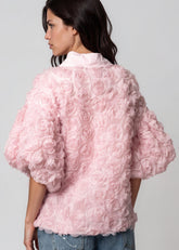 Textured Rose Button Up Blouse Blouses Kate Hewko 