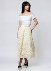 Textured Rose Midi Skirt Skirts Kate Hewko 