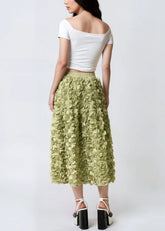 Textured Rose Midi Skirt Skirts Kate Hewko 
