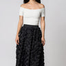 Textured Rose Midi Skirt Skirts Kate Hewko Black One size 