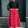 Textured Rose Midi Skirt Skirts Kate Hewko Hot Pink One size 