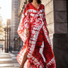 Tie Dye Kaftan Dress Dresses Kate Hewko Red One size 